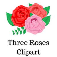 Three Roses Clipart Pack Freebie