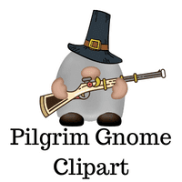 Pilgrim Gnome Clipart Freebie