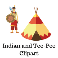 Indian and Tee-Pee Clipart Freebie