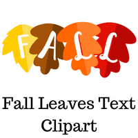Fall Leaves Text Clipart Freebie