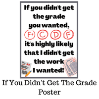 If You Didn't Get The Grade Poster Freebie